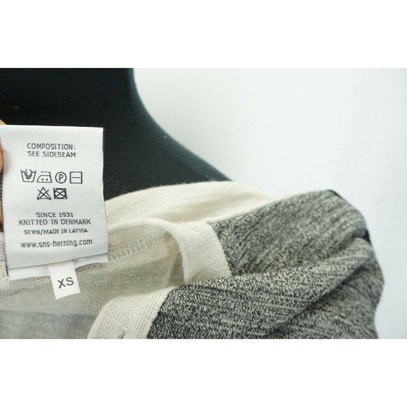 S.N.S. Herning Tri Color Button Up Cardigan Wool S - Picture 5 of 6